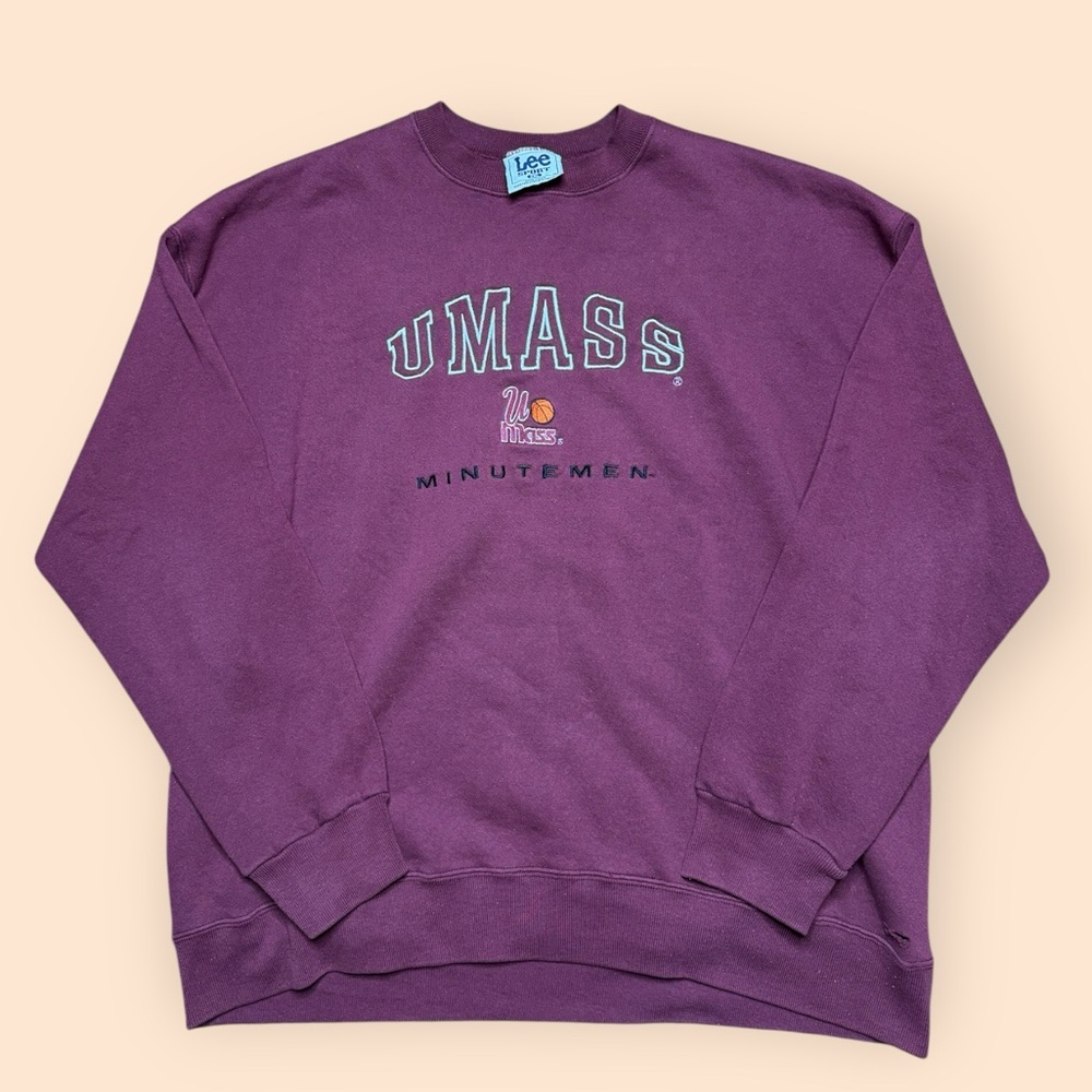 Vintage Umass Minutemen 1990s Basketball Crewneck Sweatshirt 2XL Vtg 90s